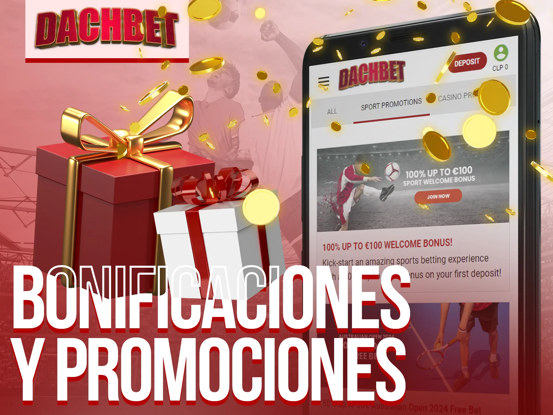 Dachbet ofrece bonos en web y móvil.