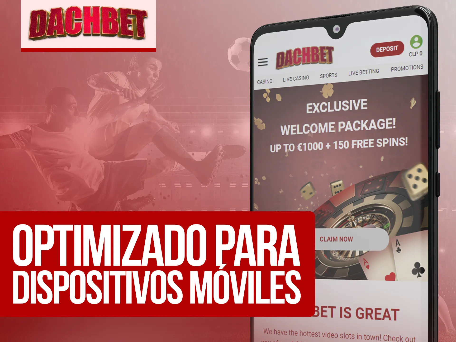 Dachbet, versión web optimizada para dispositivos móviles.