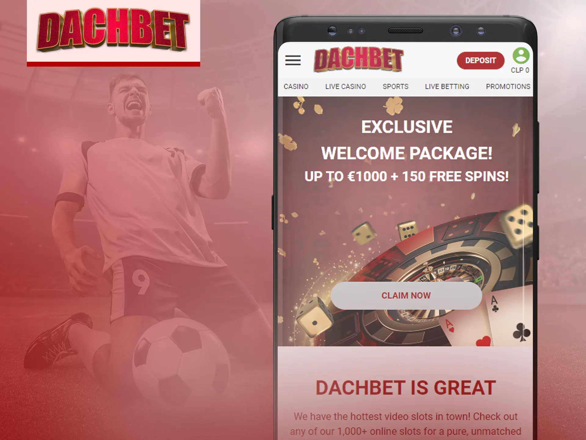 Dachbet en móvil brinda juegos y promociones en cualquier lugar.