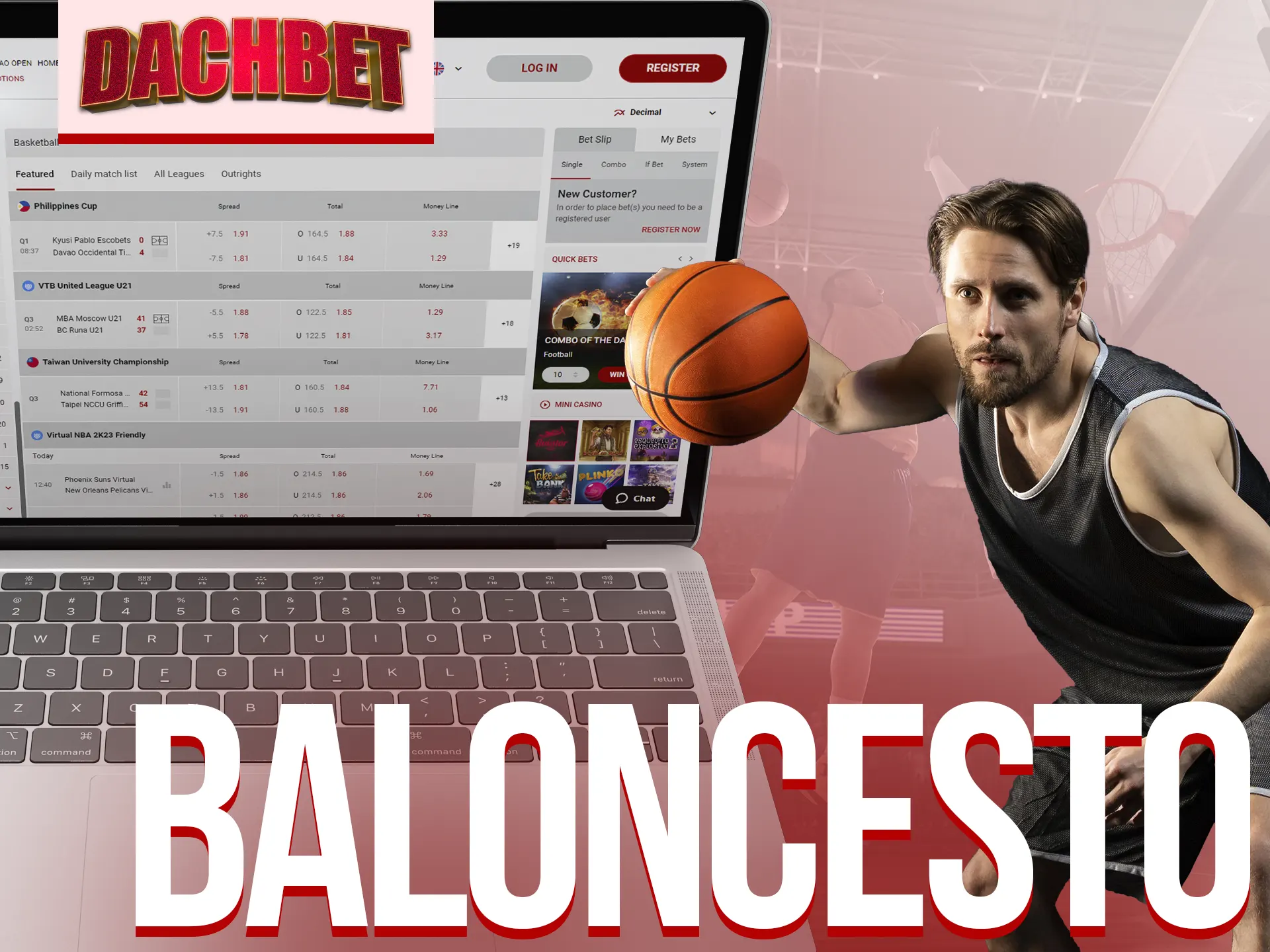 Dachbet tiene amplia oferta de baloncesto para apostar.