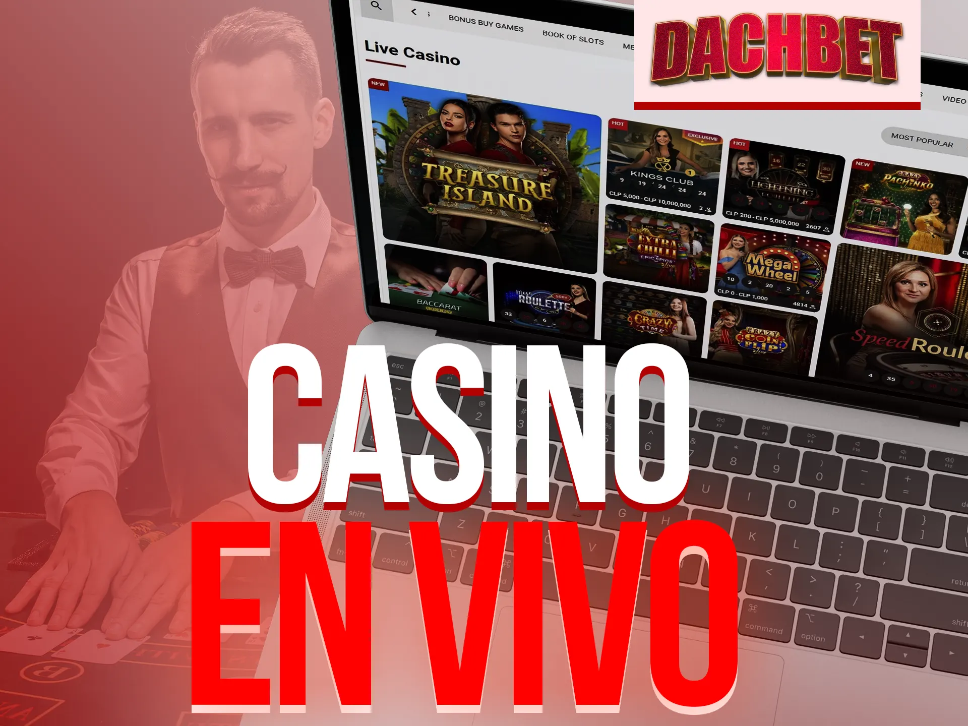 Dachbet ofrece casino en vivo con crupieres reales.