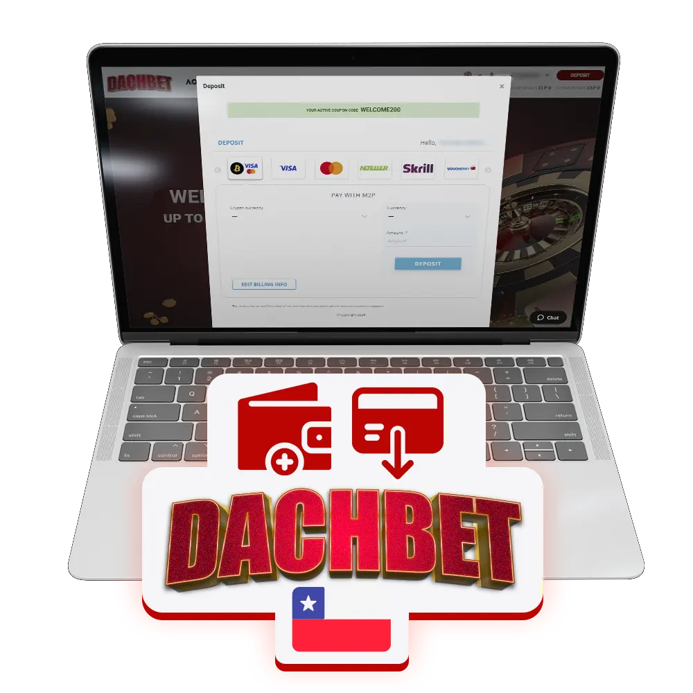 Dachbet, casino en Chile, ofrece métodos de pago variados.