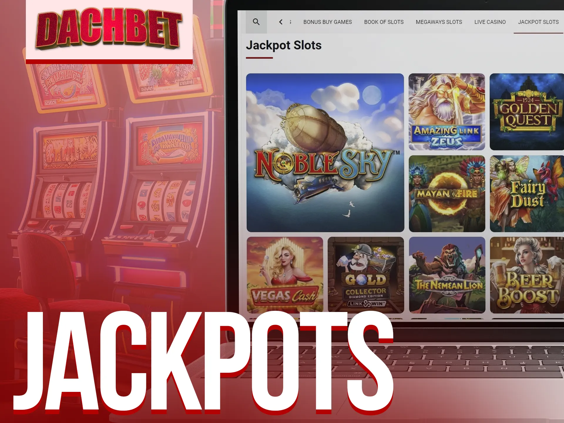 Dachbet ofrece emocionantes Jackpots en tragamonedas.